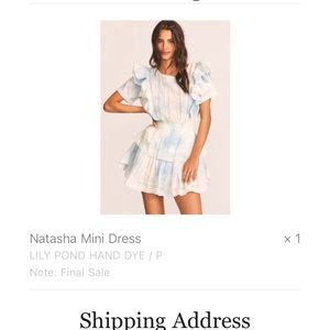 Love Shack Fancy dress never worn!